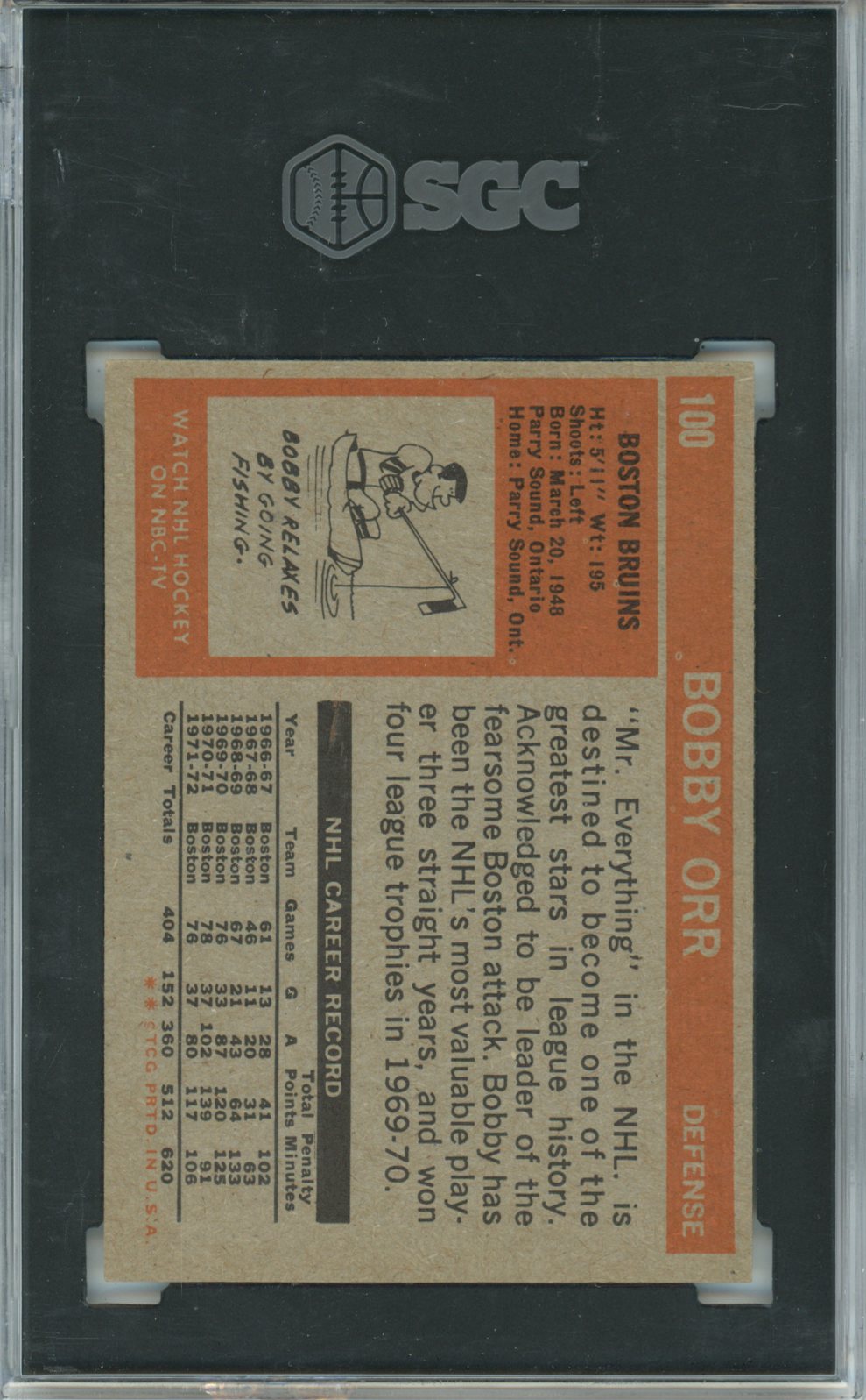 1972 Topps Bobby Orr #100 SGC 7.5
