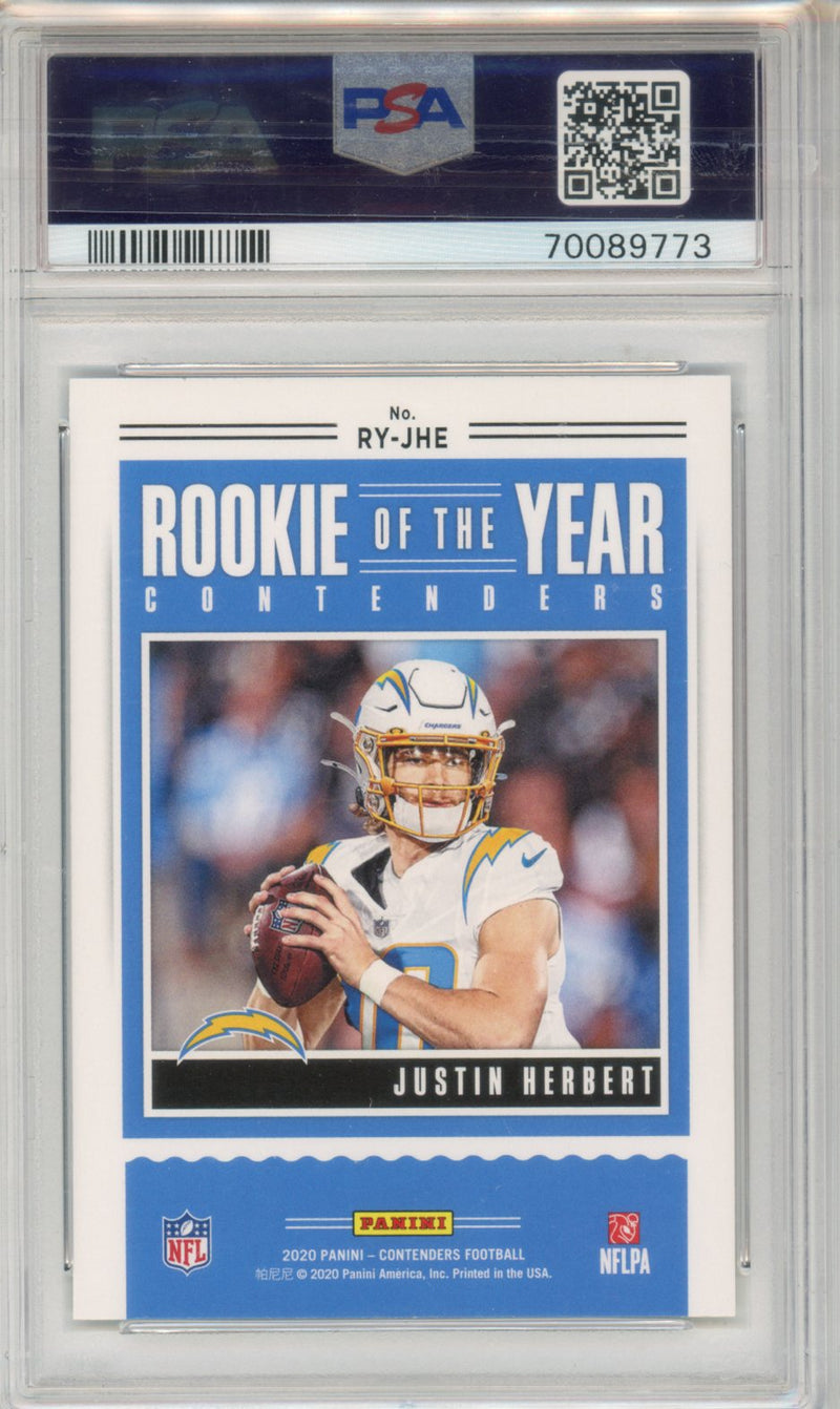 2020 Contenders Rookie Of The Year Justin Herbert Contenders