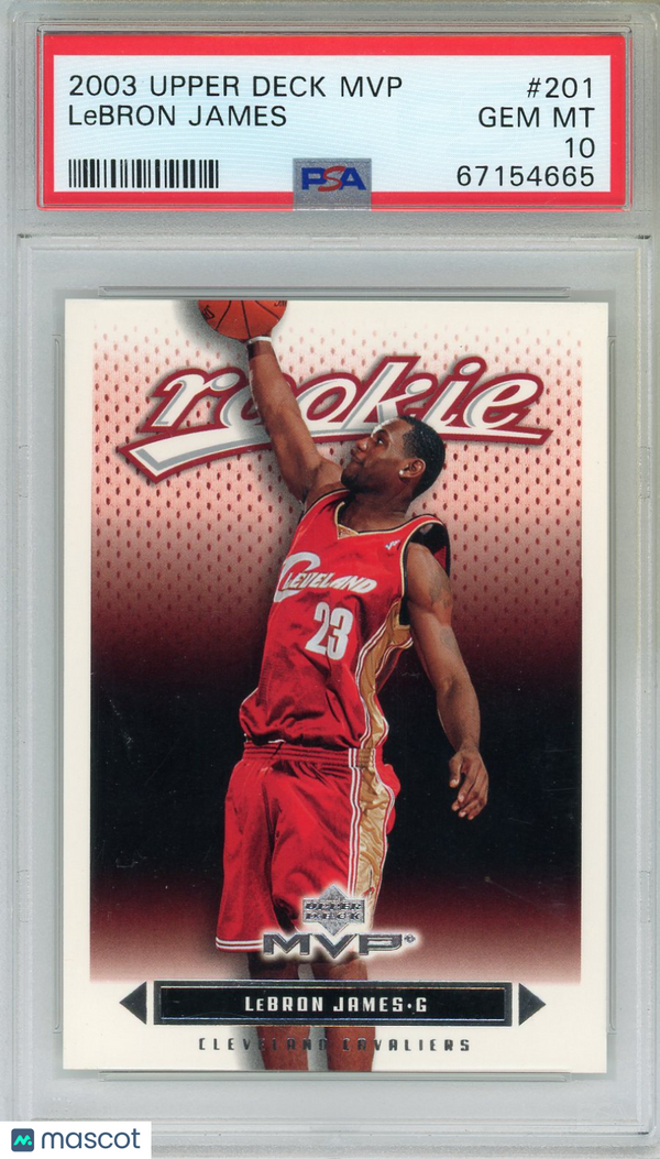 2003 Upper Deck MVP LeBron James #201 PSA 10