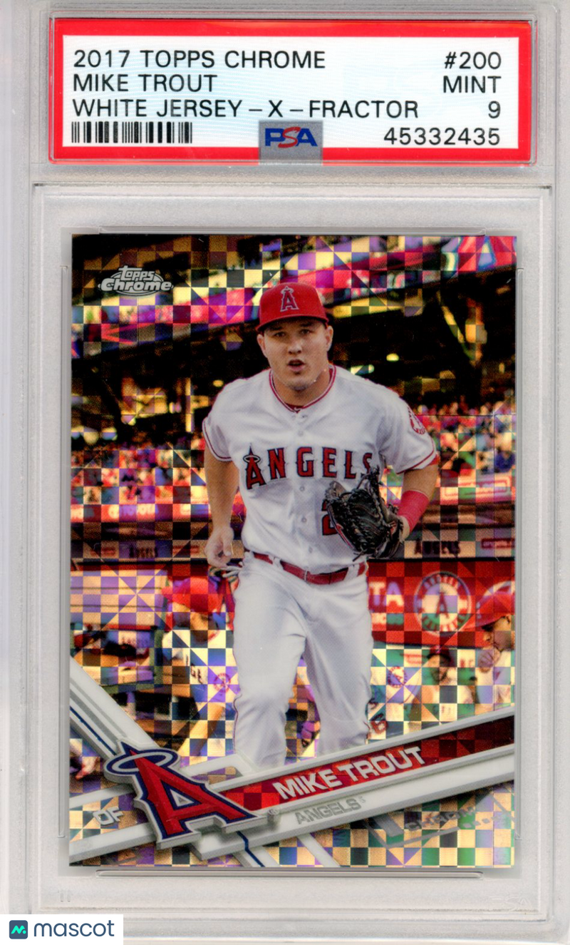 2017 Topps Chrome Mike Trout White Jersey X Fractor