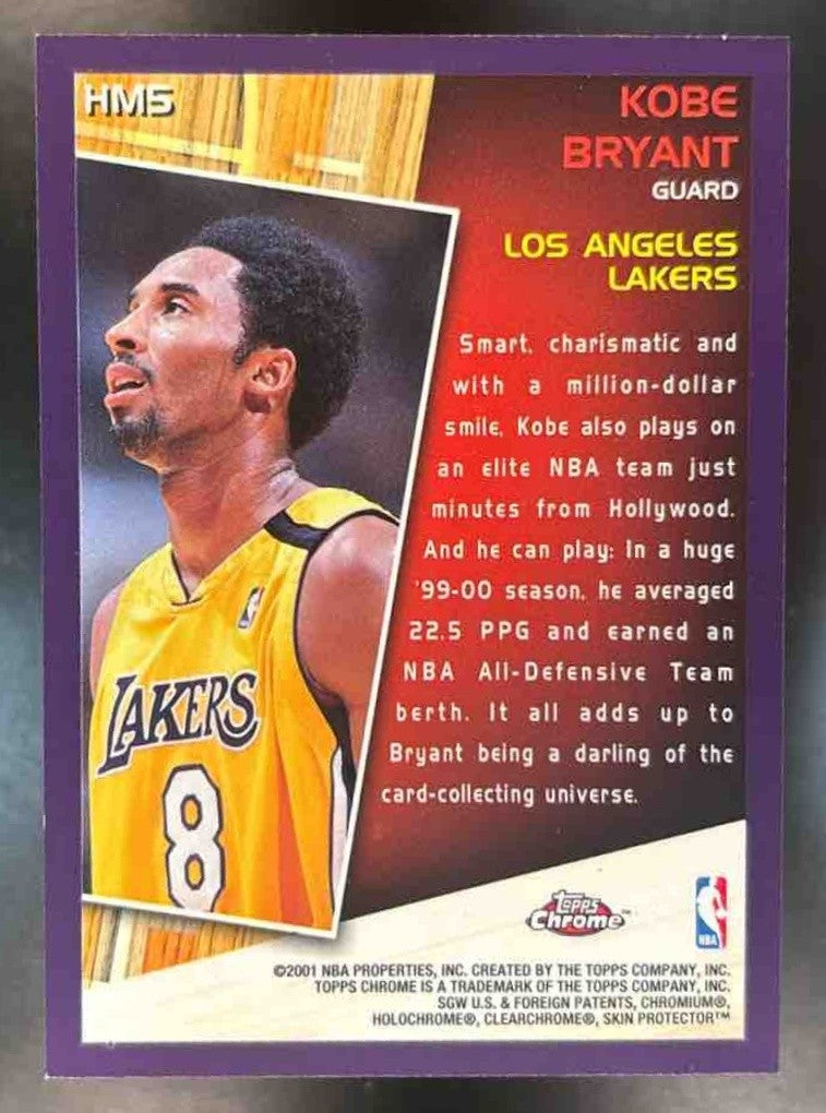 2000-01 Topps Chrome Kobe Bryant Hobby Masters #HM5 Los Angeles Lakers - Sports Cards