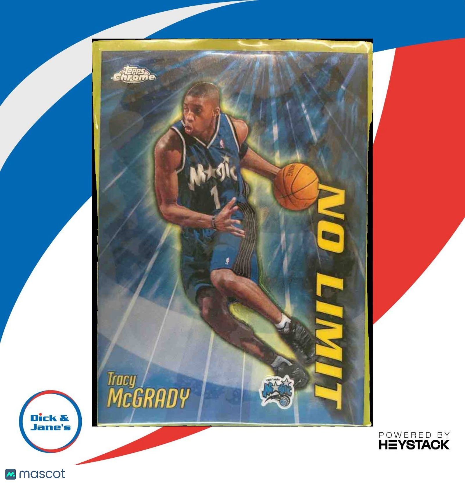 2000-01 Topps Chrome Tracy McGrady No Limit #NL4 Orlando Magic - Sports Cards