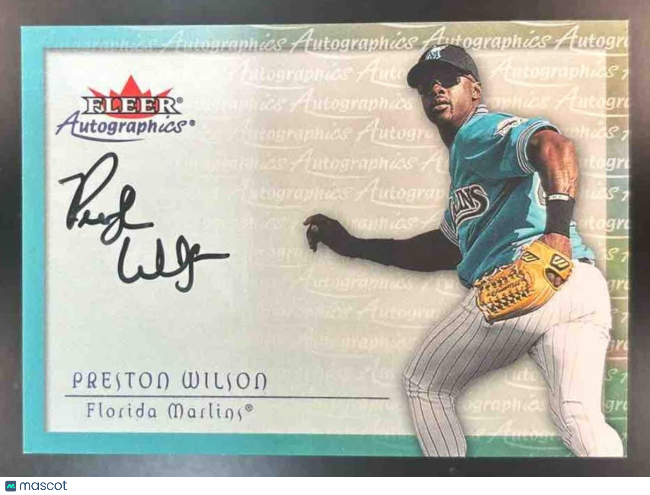 2000 Fleer Autographics Baseball Preston Wilson Auto Marlins - Sports Cards