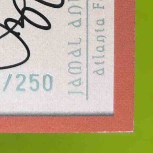 2000 Fleer Tradition Jamal Anderson Autographics Silver /250 Tennessee Titans - Sports Cards