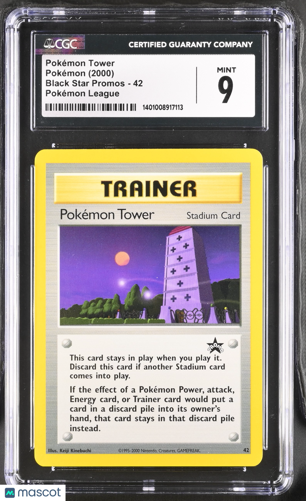 2000 Pokemon Black Star Promos Pokémon Tower #42 CGC 9 MINT - Graded TCG/CCG