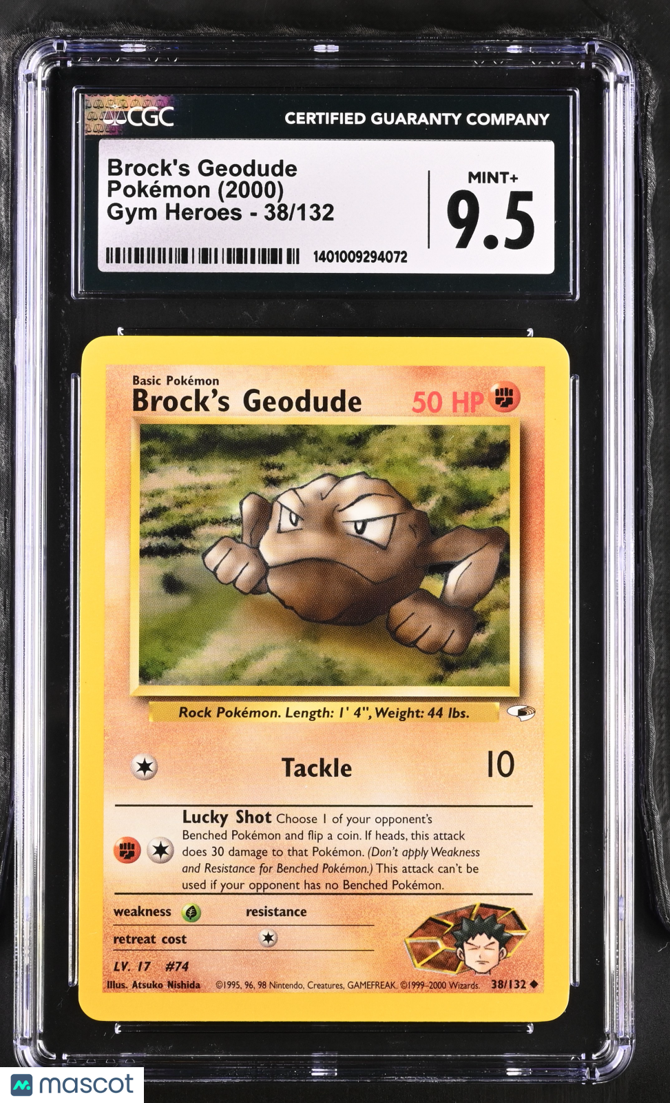 2000 Pokemon Gym Heroes Brock’s Geodude #38/132 CGC 9.5 MINT - Graded TCG/CCG