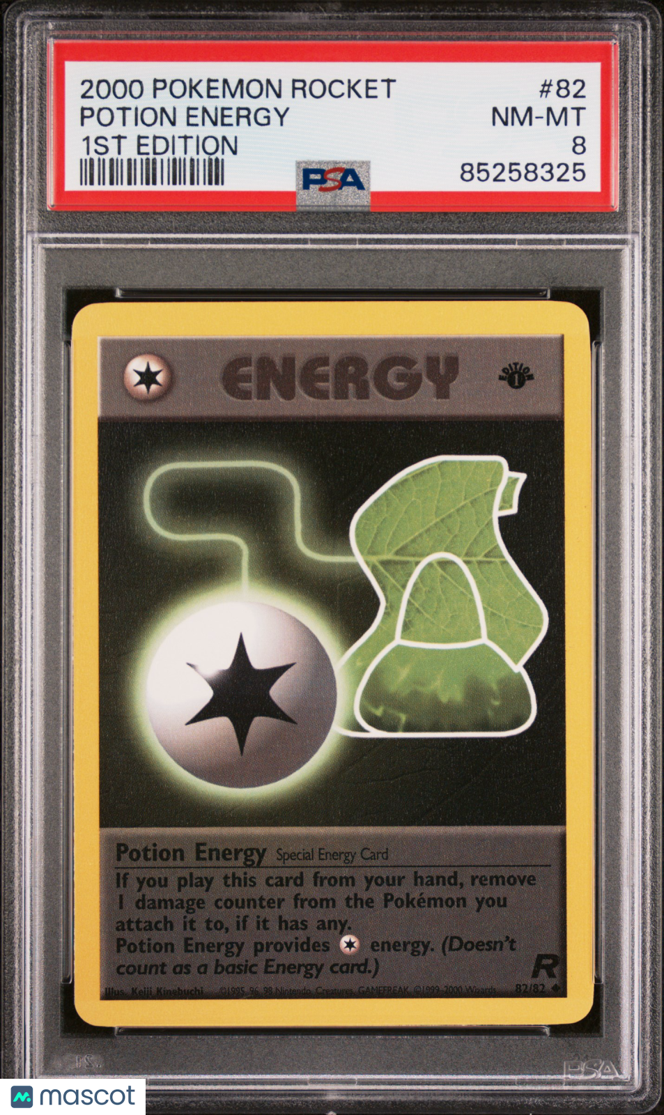 2000 Pokemon Rocket Potion Energy #82 1st Edition PSA 8 - Graded TCG/CCG