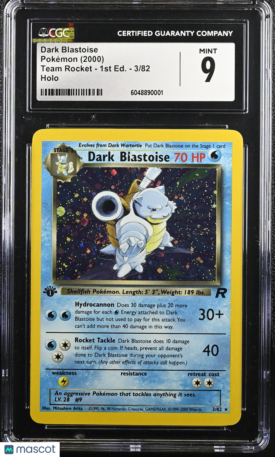 2000 Pokemon Team Rocket Dark Blastoise #3/82 1st Edition CGC 9 - Graded TCG/CCG