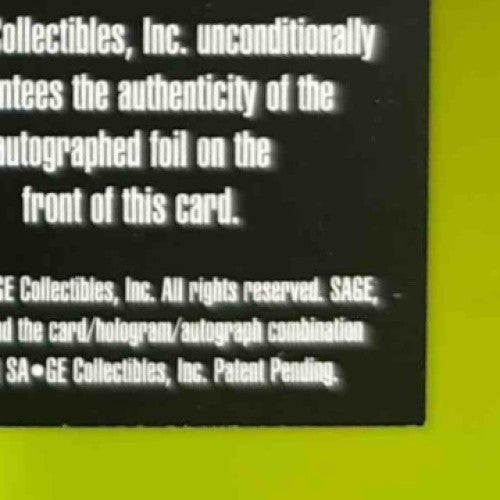 2000 SAGE Cosey Coleman Auto Bronze /650 #A9 - Sports Cards