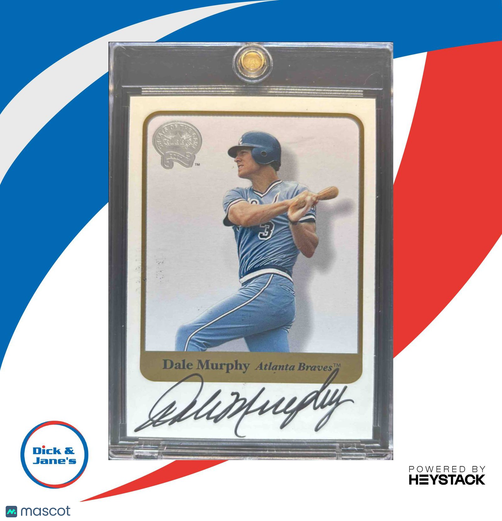 2001 Fleer Greats of the Game Dale Murphy Auto #NNO Atlanta Braves - Sports Cards