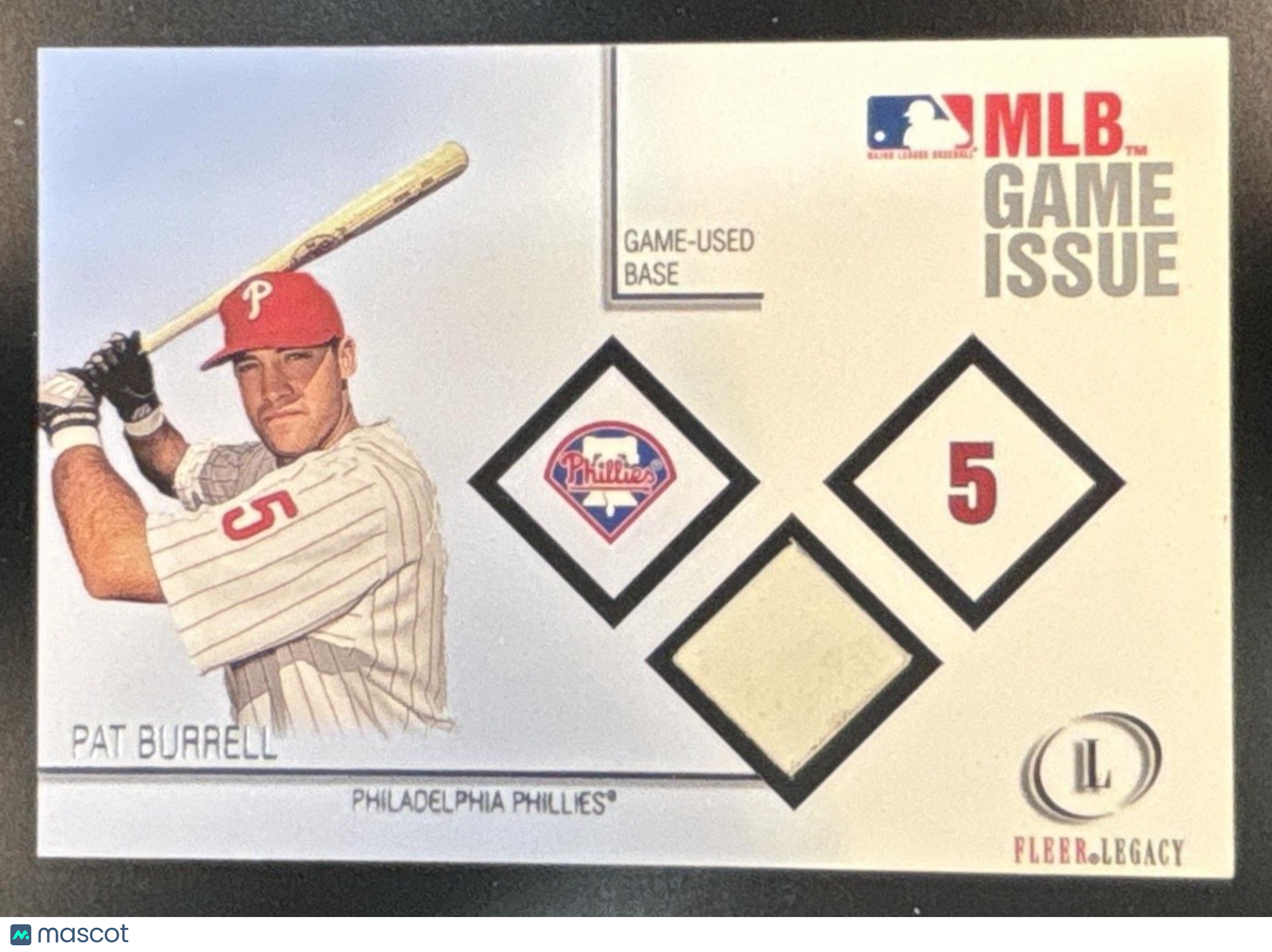 2001 Fleer Legacy Pat Burrell MLB Game Issue #2 Philadelphia Phillies - Sports Cards
