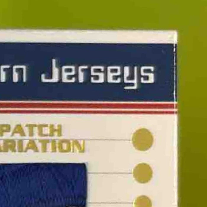 2001 Pacific Prism Atomic Tiki Barber Jersey Patches #51 New York Giants - Sports Cards