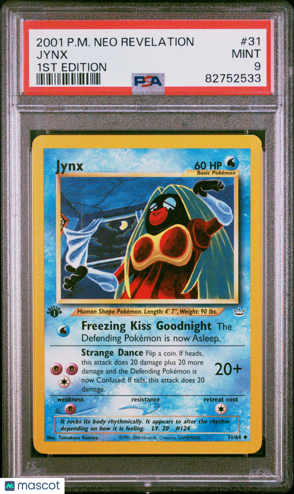 2001 Pokemon Neo Revelation Jynx #31 1st Edition PSA 9 MINT - Graded TCG/CCG