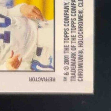 2001 Topps Chrome Peyton Manning Own The Game Refractor #PS2 Indianapolis Colts - Sports Cards