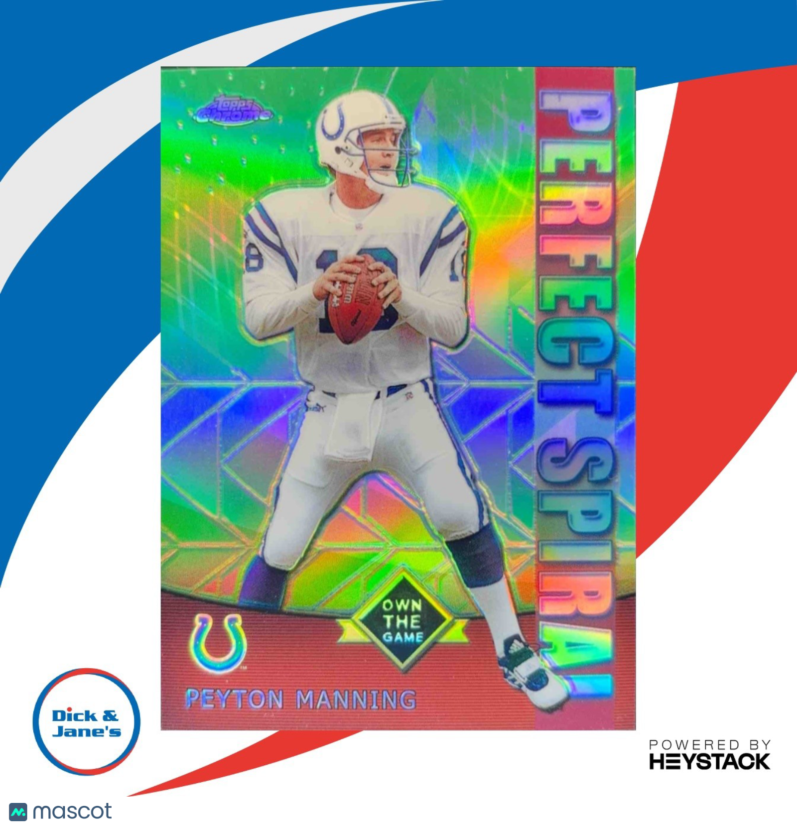 2001 Topps Chrome Peyton Manning Own The Game Refractor #PS2 Indianapolis Colts - Sports Cards
