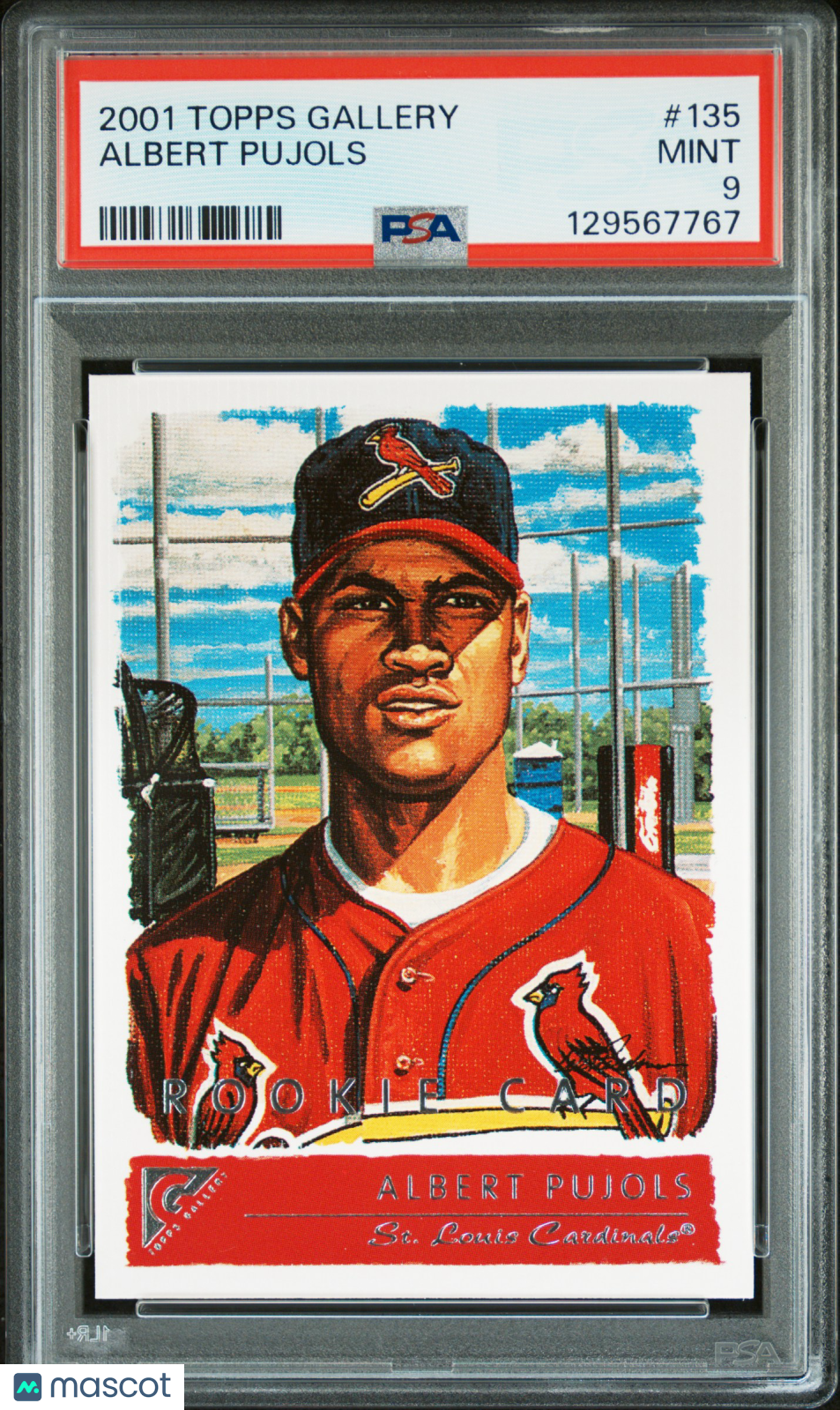2001 Topps Gallery Albert Pujols #135 PSA 9 - Graded Sports Cards