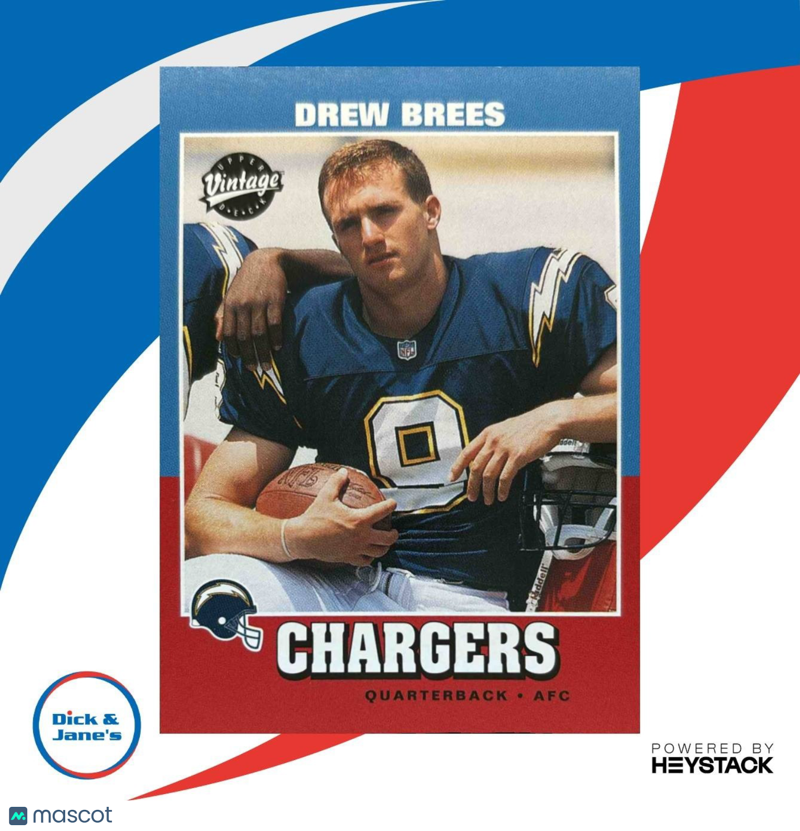 2001 Upper Deck Vintage Drew Brees #251 RC San Diego Chargers - Sports Cards