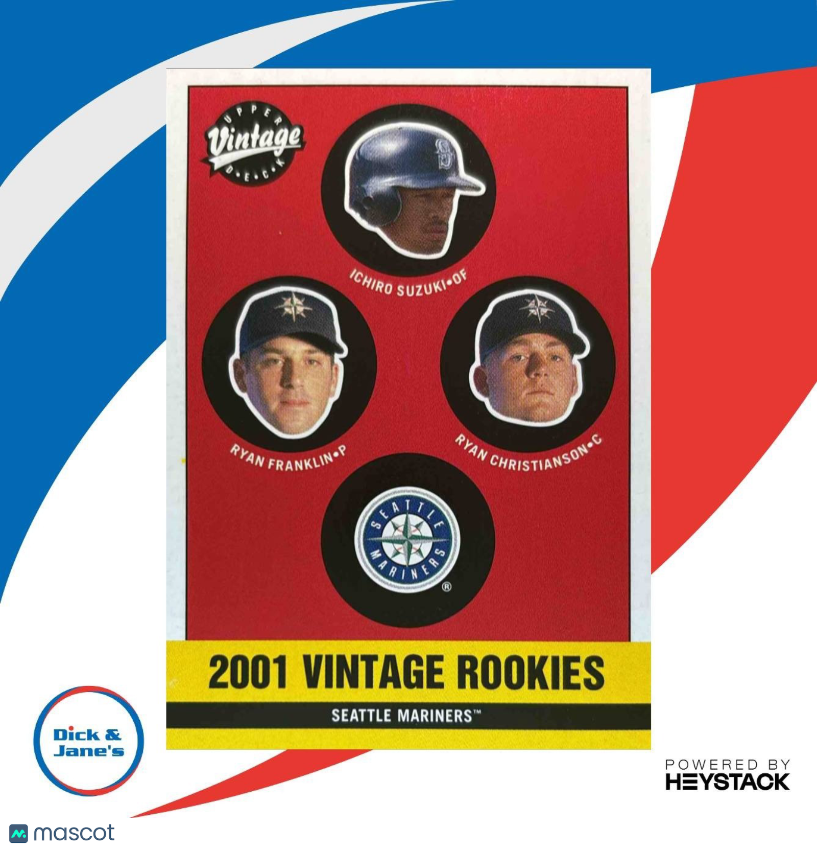 2001 Upper Deck Vintage Ichiro Suzuki Ryan Franklin Christian #346 RC Mariners - Sports Cards