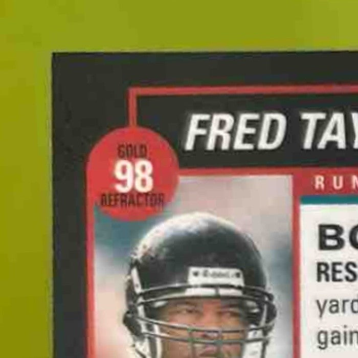 2002 Bowman Chrome Fred Taylor Refractor Gold 28/50 #98 Jacksonville Jaguars - Sports Cards