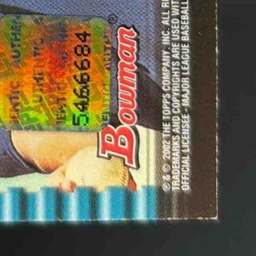 2002 Bowman Jake Peavy #433 San Diego Padres BUY BACK Auto 08/57 Clean Signature - Sports Cards