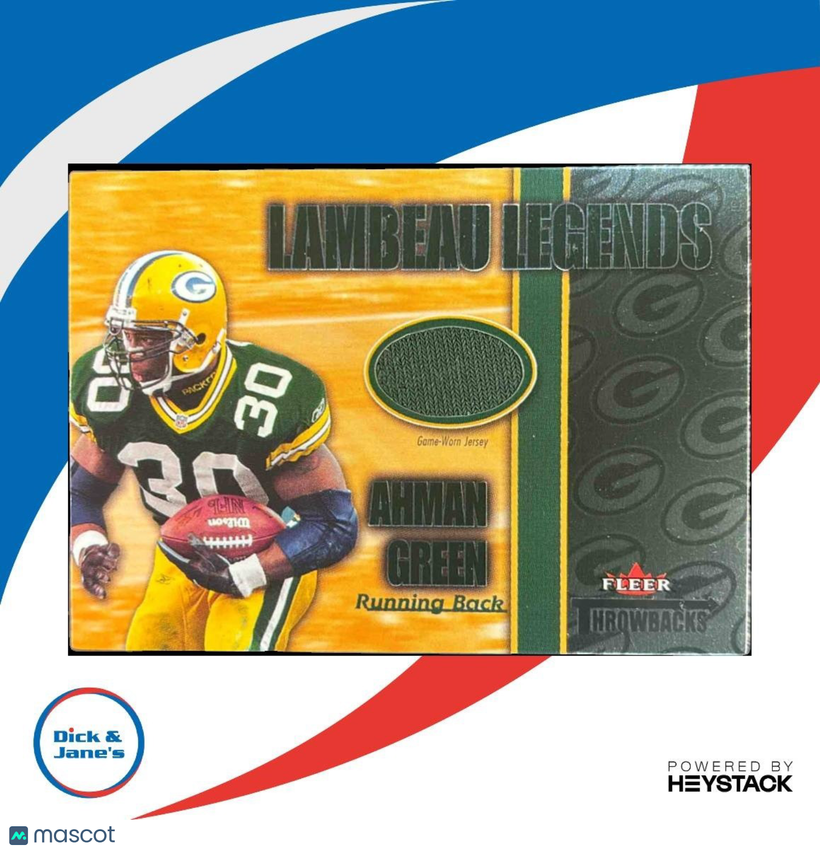 2002 Fleer Throwbacks Ahman Green Lambeau Legends #NNO Bay Packers - Sports Cards