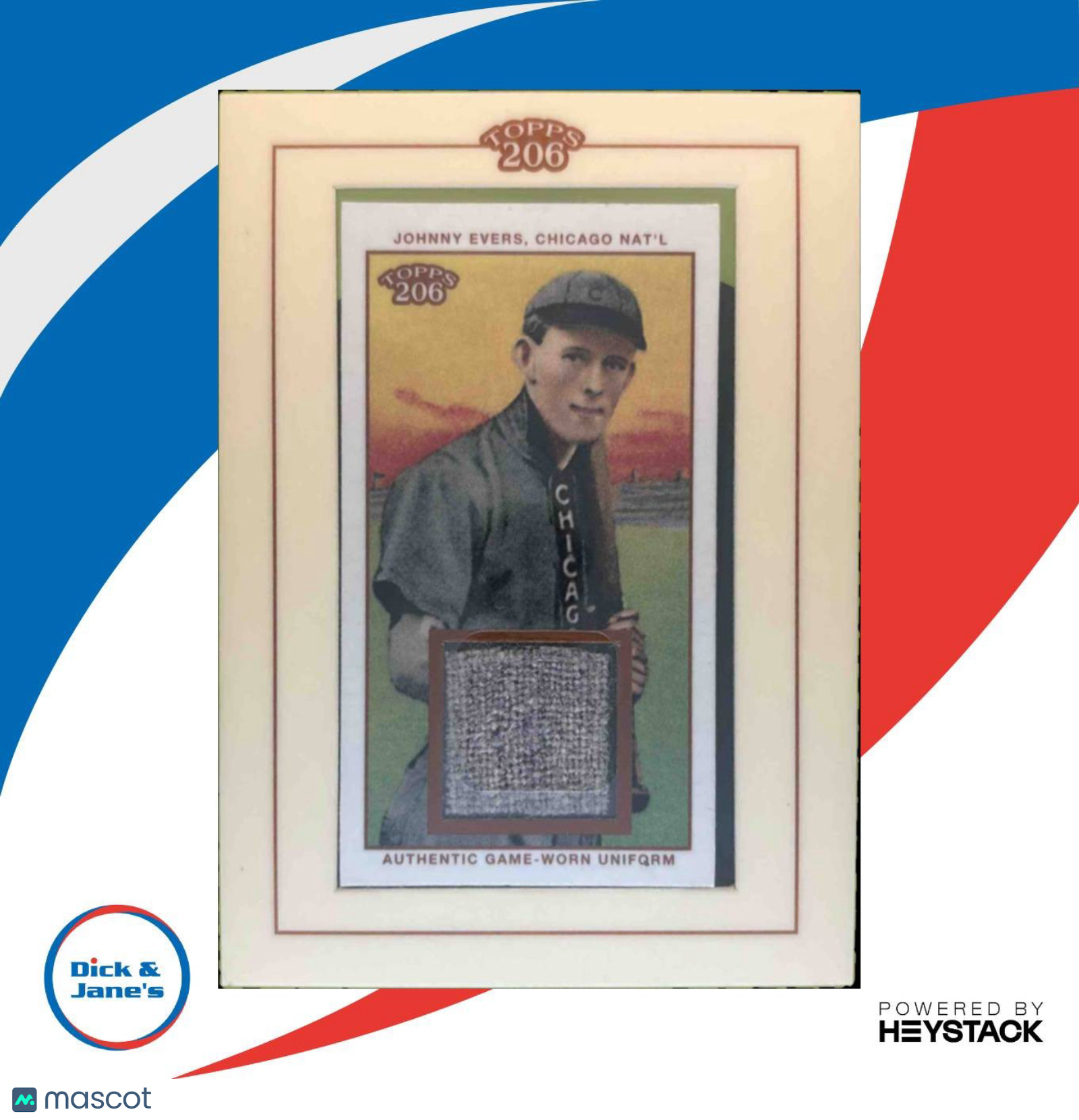 2002 Topps 206 Johnny Evers Framed Relics (Series 1) #TR-JE Chicago Cubs - Sports Cards