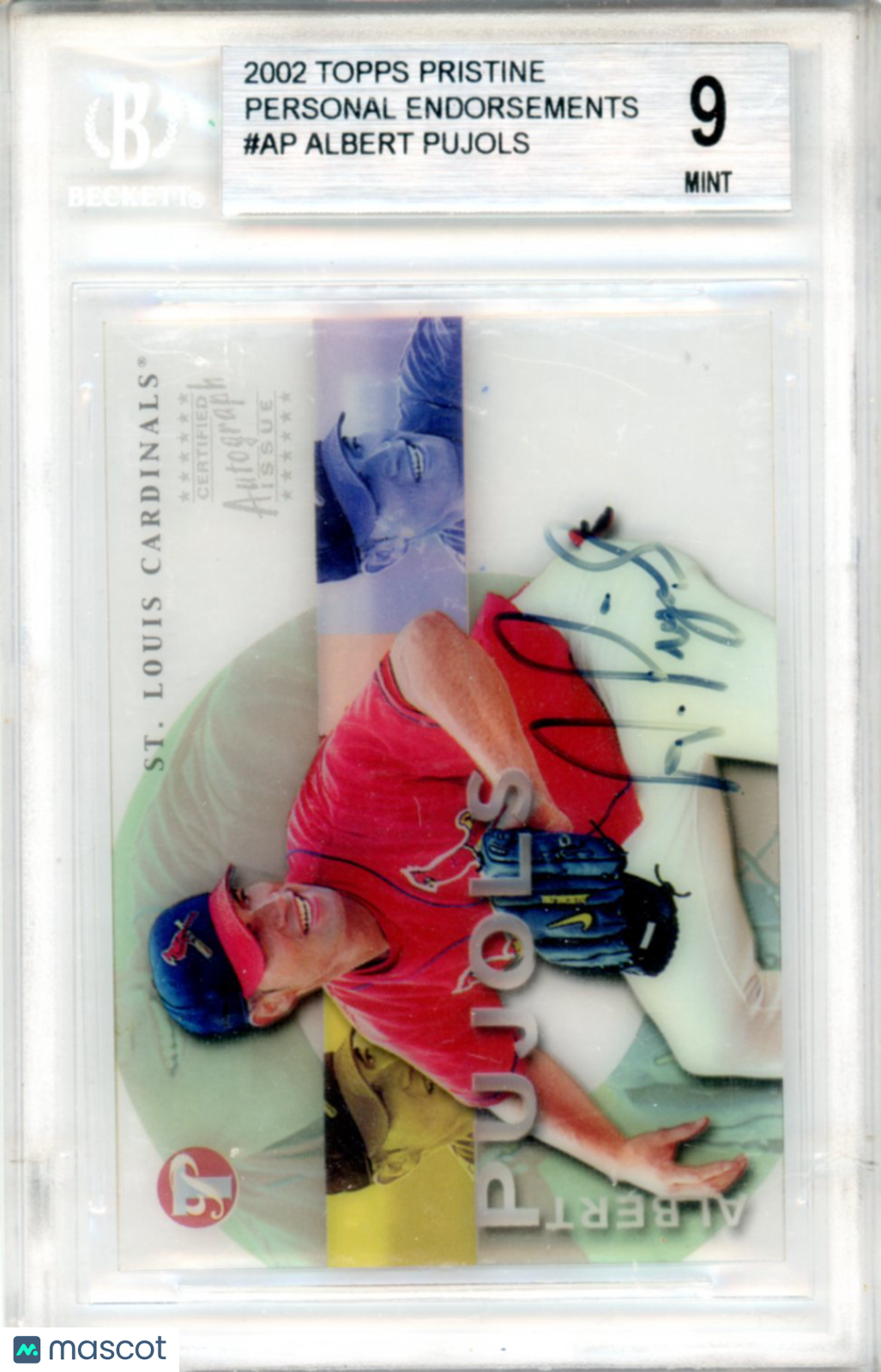 2002 Topps Pristine Personal Endorsements Albert Pujols A #AP BGS 9 - Graded Sports Cards