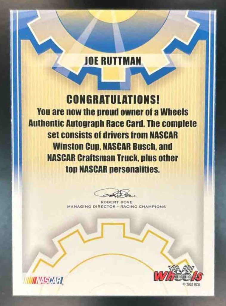 2002 Wheels High Gear Autographs #50 Joe Ruttman On Card Signature - Sports Cards