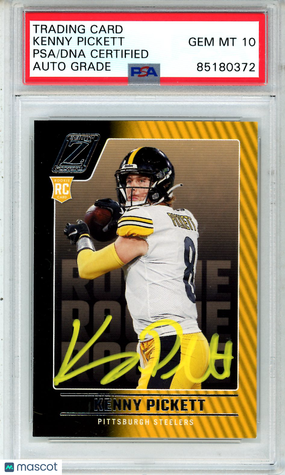 2002 Zenith Kenny Pickett On Card #101 PSA Authentic GEM MINT 10 Rookie Auto - Graded Sports Cards