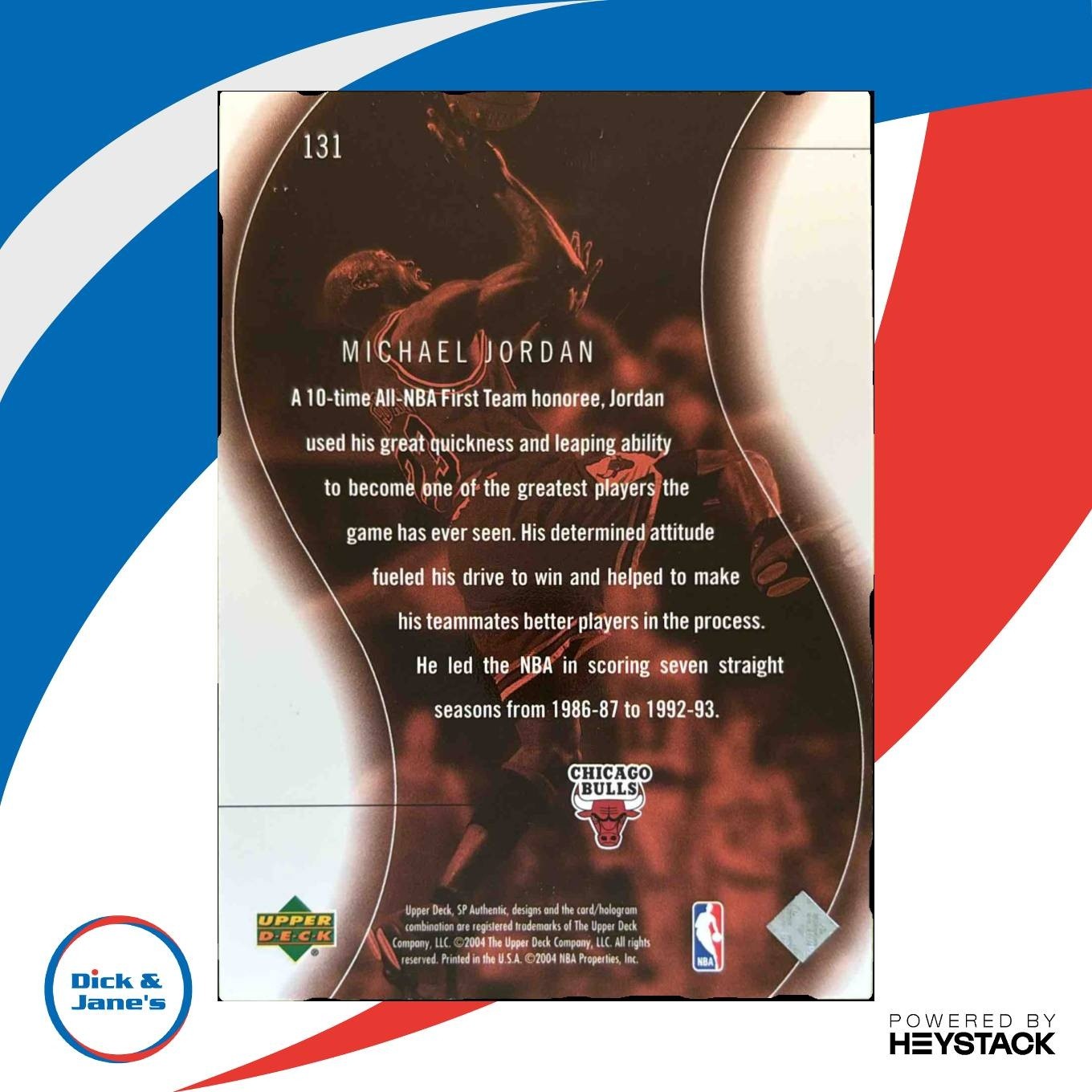 2003-04 SP Authentic Michael Jordan /3999 #131 Chicago Bulls - Sports Cards