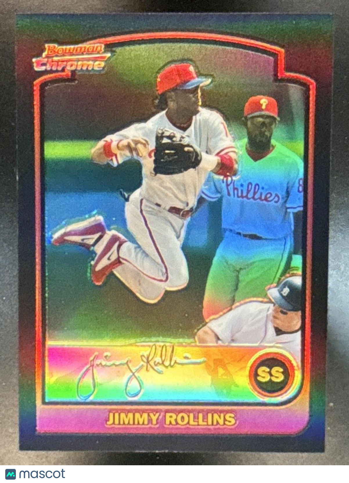 2003 Bowman Chrome Jimmy Rollins Refractor #72 Philadelphia Phillies - Sports Cards