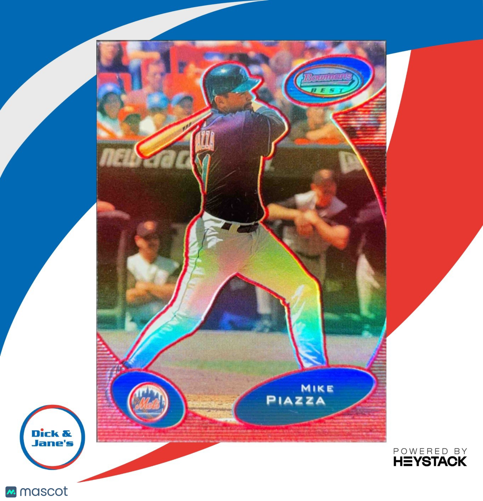 2003 Bowman’s Best Mike Piazza Red 5/50 #BB-MJP New York Mets - Sports Cards