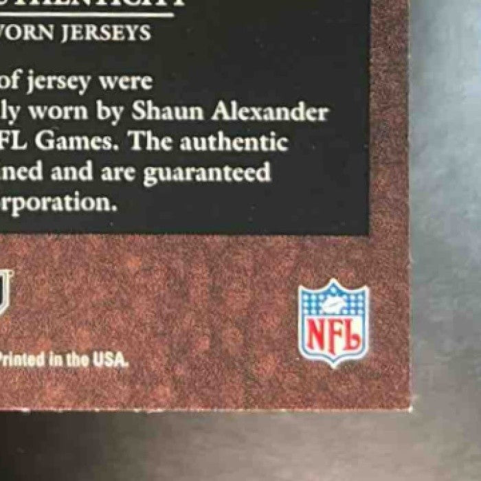 2003 Playoff Hogg Heaven Shaun Alexander Ahman Green Rival Hoggs Patch /125 MEM - Sports Cards
