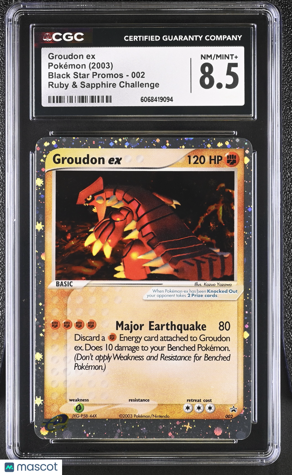 2003 Pokemon Black Star Promos Groudon ex #002 CGC 8.5 - Graded TCG/CCG