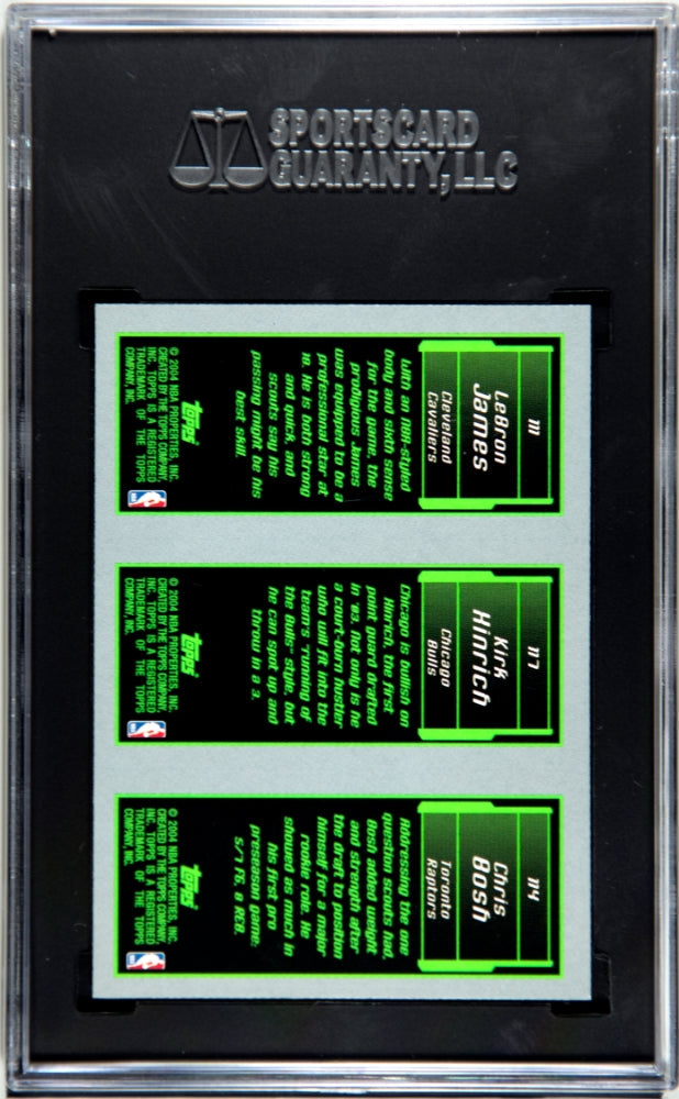 2003 Topps Rookie Matrix James Hinrich Bosh Rookie #BHJ SGC 8 - Graded Sports Cards