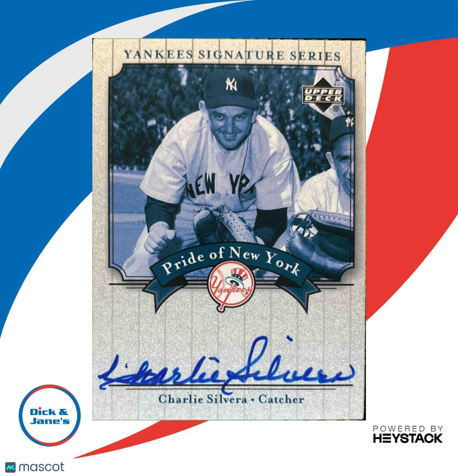 2003 Upper Deck Yankees Signature Series Charlie Silvera Pride of New York Auto - Sports Cards