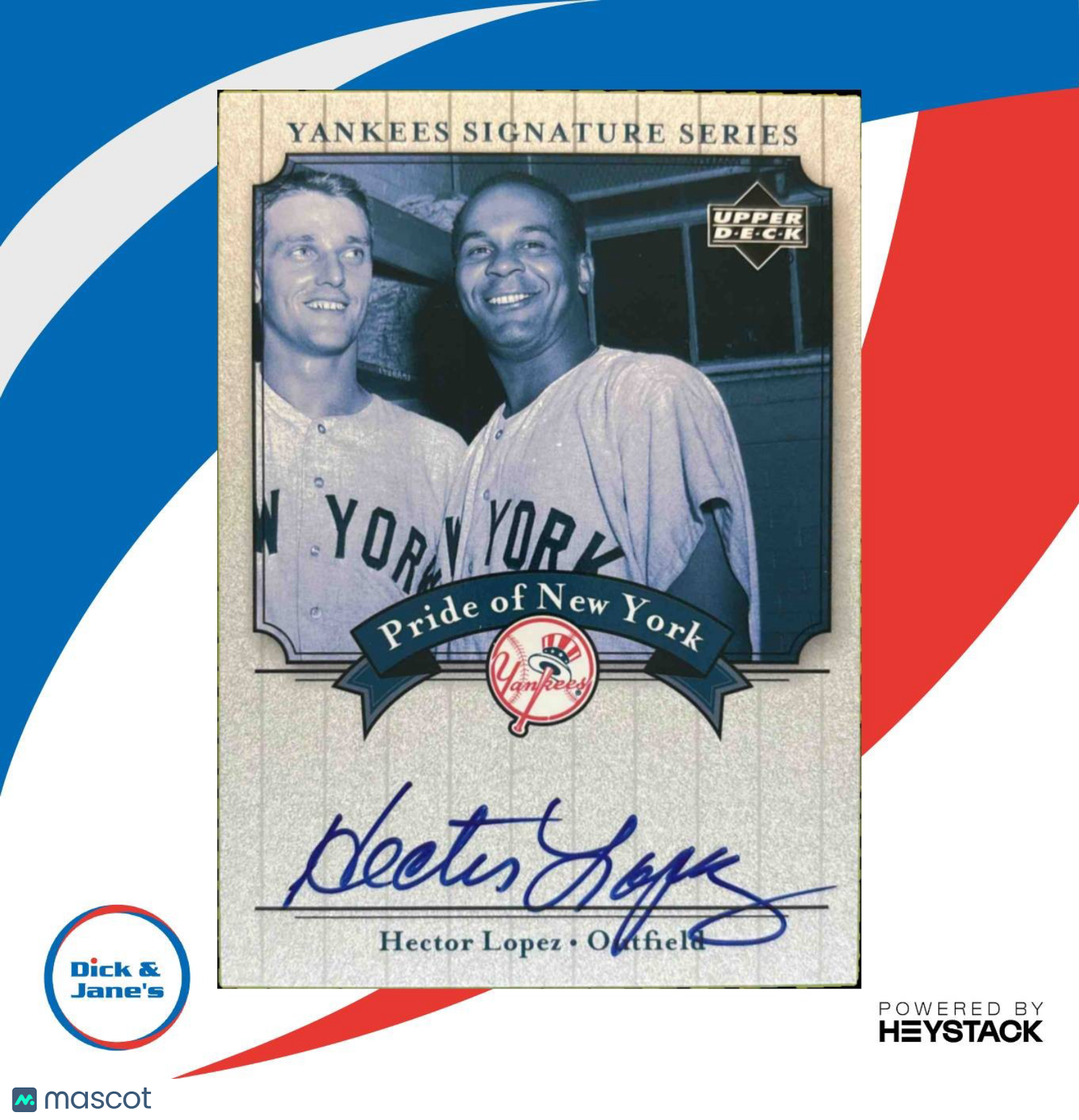 2003 Upper Deck Yankees Signature Series Hector Lopez Pride of New York Auto DJ1 - Sports Cards