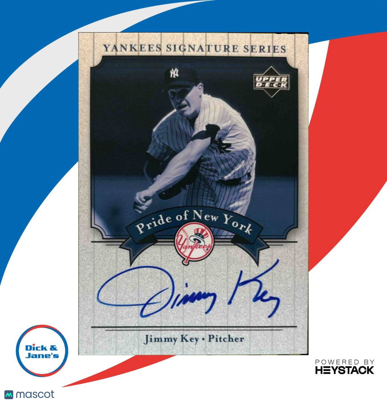 2003 Upper Deck Yankees Signature Series Jimmy Key Pride of New York Auto #PN-KE - Sports Cards