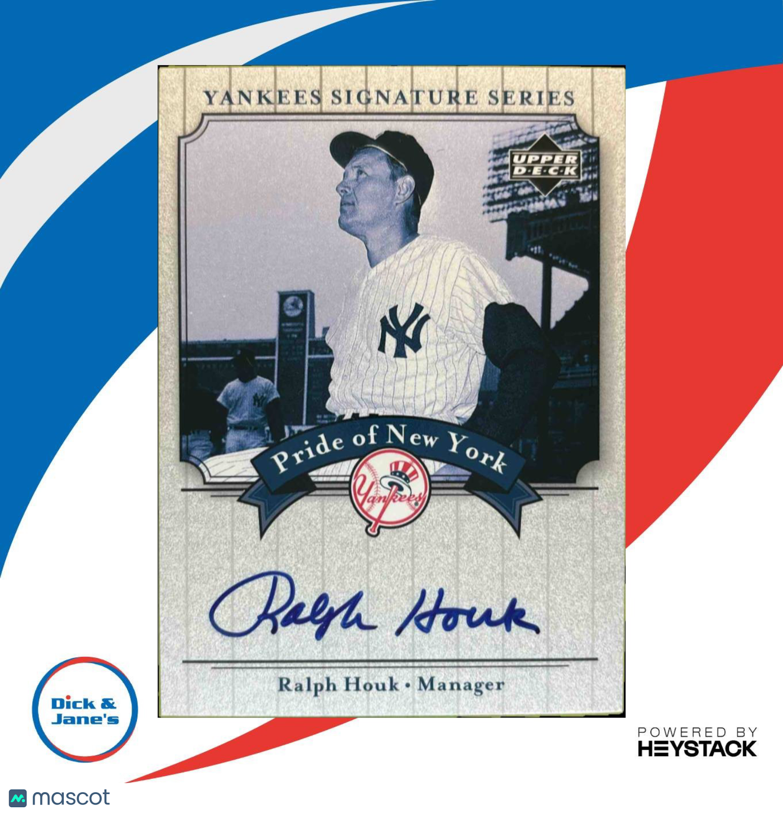 2003 Upper Deck Yankees Signature Series Ralph Houk Pride of New York Auto PN-RH - Sports Cards