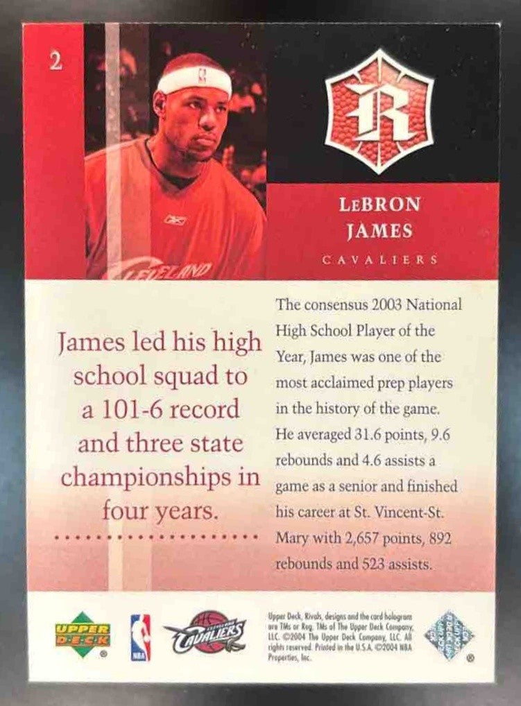 2004-05 Upper Deck Rivals Box Set LeBron James #2 Cleveland Cavaliers - Sports Cards