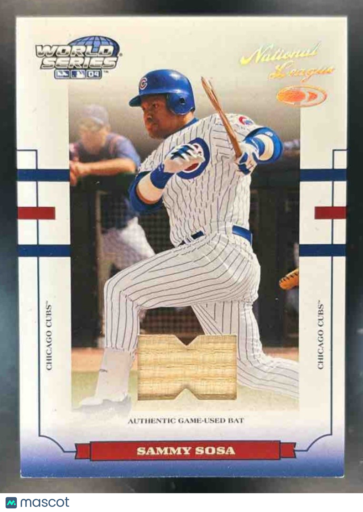 2004 Donruss World Series Sammy Sosa Material Bat /100 #WS-42 MEM Chicago Cubs - Sports Cards