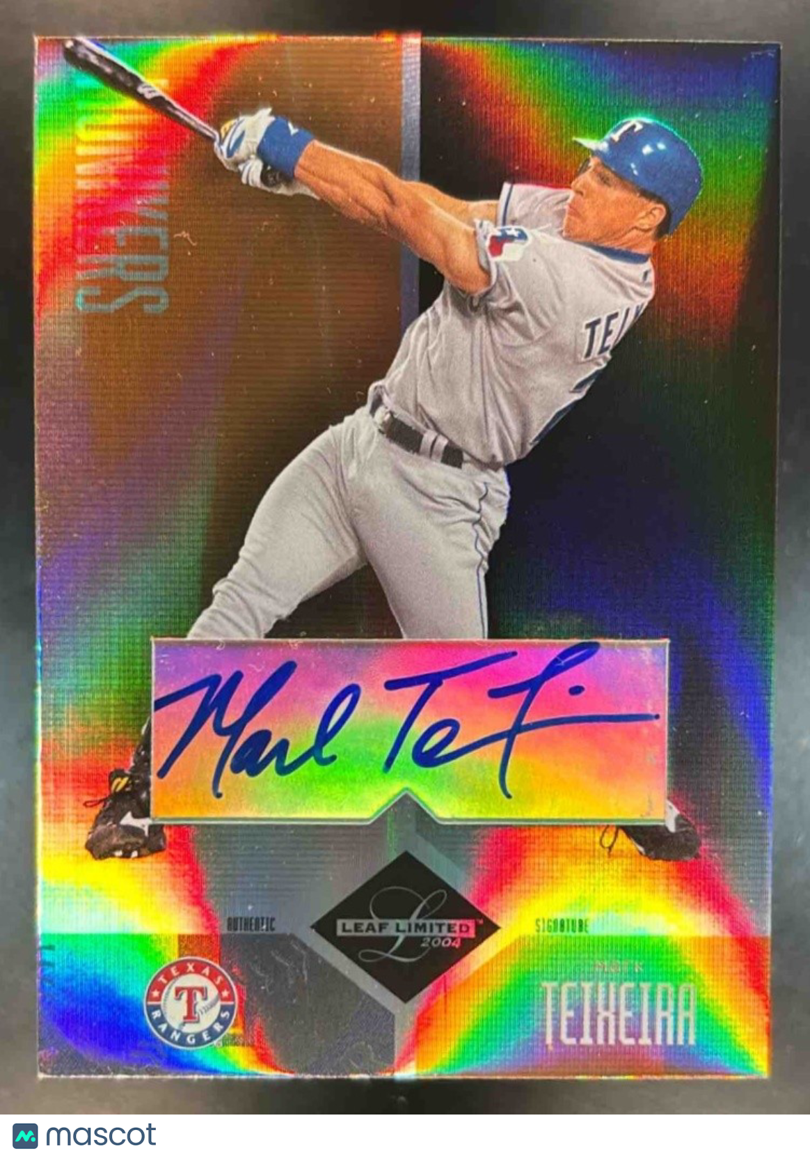 2004 Leaf Limited Mark Teixeira Moniker Bronze Auto /50 #102 Auto Texas Rangers - Sports Cards