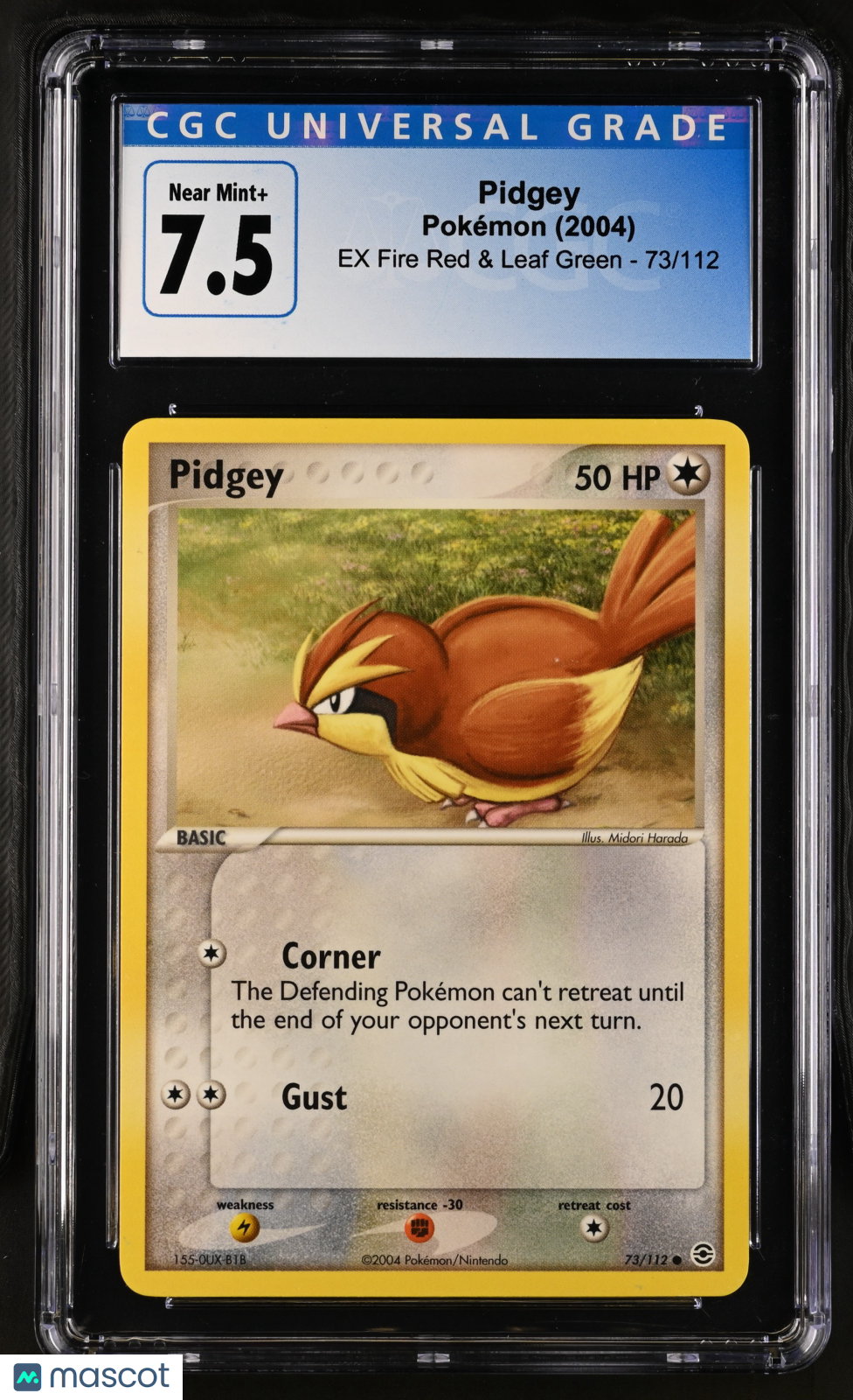 2004 Pokemon EX Fire Red & Leaf Green Pidgey #73/112 CGC 7.5 - Graded TCG/CCG