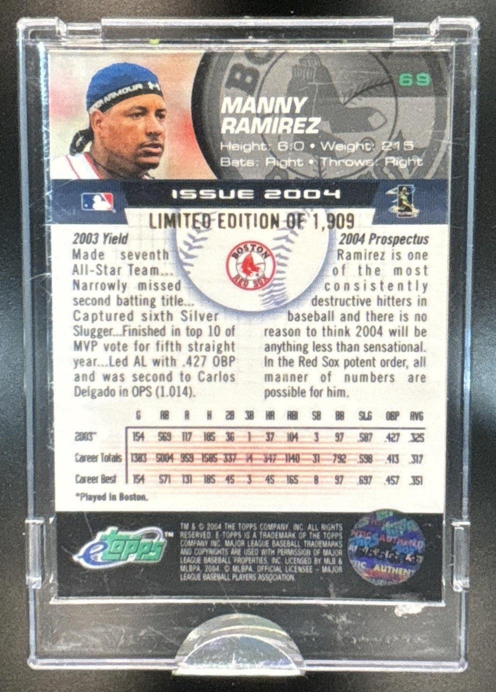 2004 Topps eTopps Manny Ramirez #69 Boston Red Sox - Sports Cards