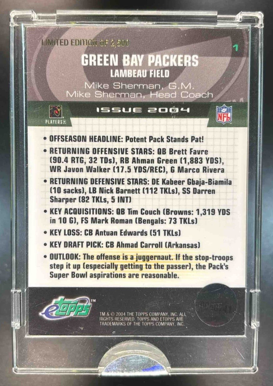 2004 Topps eTopps Team Card Green Bay Packers #1 City - Sports Cards