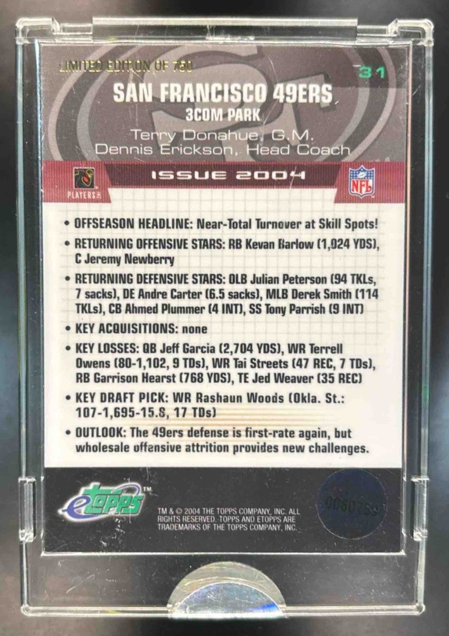 2004 Topps eTopps Team Card San Francisco 49ers #31 City - Sports Cards