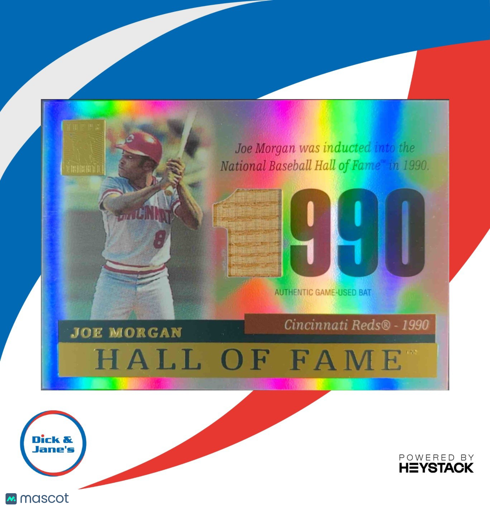 2004 Topps Tribute HOF Joe Morgan Relics #TR-JM Cincinnati Reds - Sports Cards