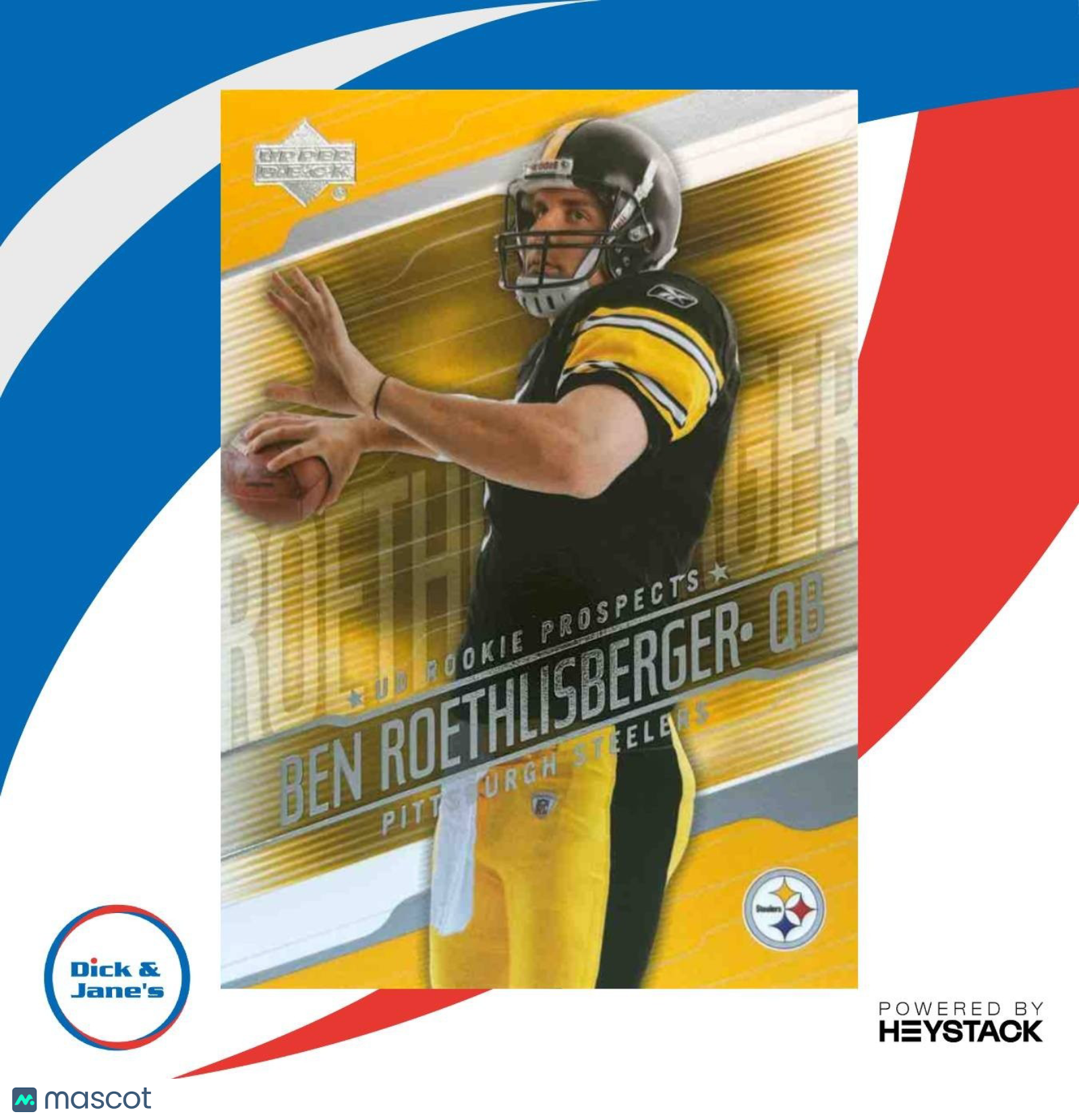 2004 Upper Deck Ben Roethlisberger UD Rookie Prospects #RP-BR RC Steelers - Sports Cards