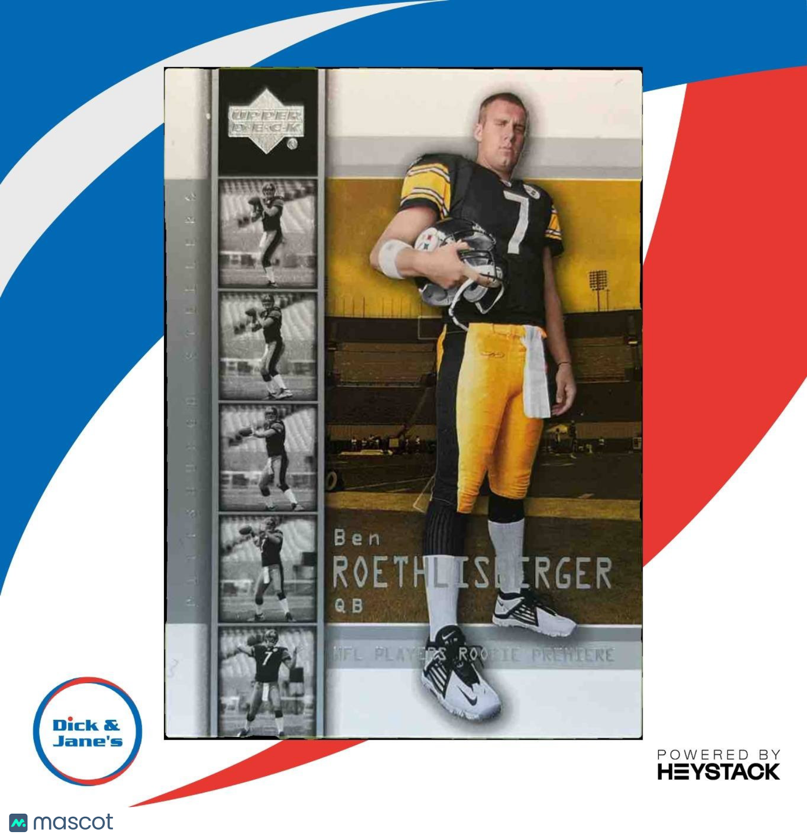 2004 Upper Deck Rookie Premiere Ben Roethlisberger #2 RC Pittsburgh Steelers - Sports Cards