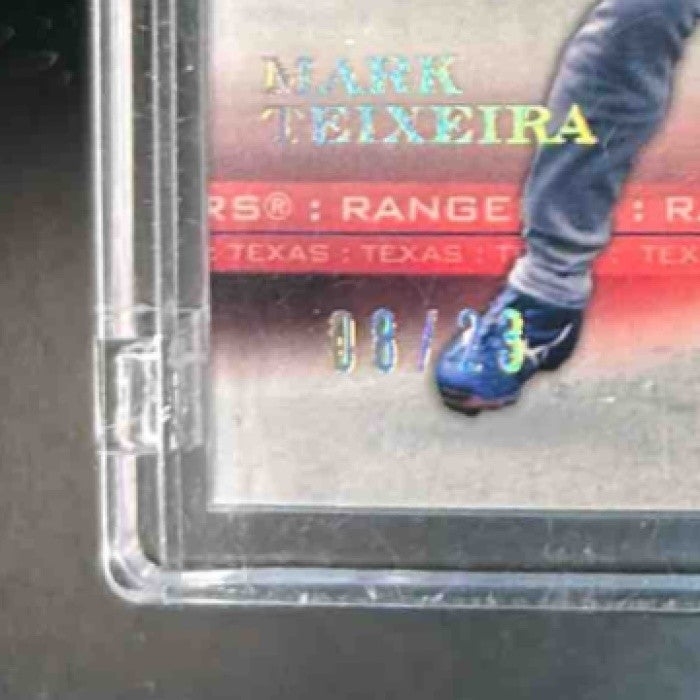 2004 Upper Deck Ultimate Collection Mark Teixeira Signature Numbers Patch /23 - Sports Cards